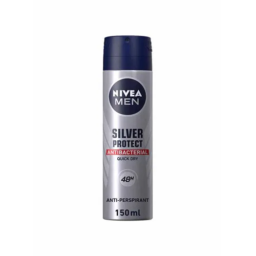 Nivea Antiperspirant Spray Silver Protect for Men, 150 ml Nivea Antiperspirant Spray Silver Protect for Men, 150 ml - الصورة 1