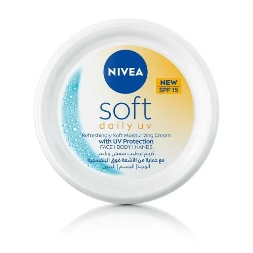 Nivea Cream Soft Daily UV Moisturizing Cream SPF 15, 100 ml 1 Nivea Cream Soft Daily UV Moisturizing Cream SPF 15, 100 ml - Image 1