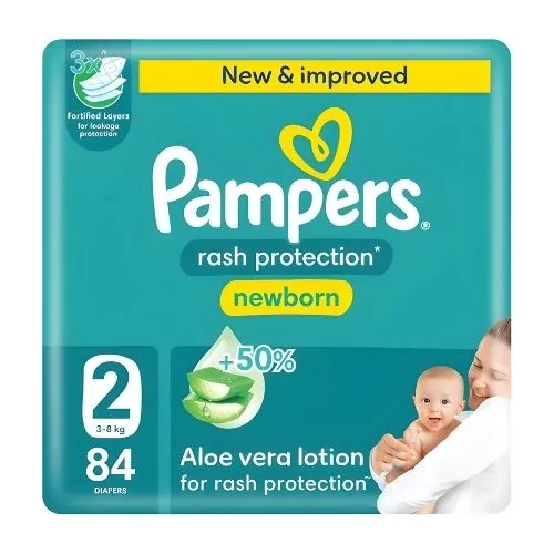 Pampers Baby Diapers Jumbo Pack Size 2 , 84 Pcs Upto 8kg Pampers Baby Diapers Jumbo Pack Size 2 , 84 Pcs Upto 8kg - الصورة 1