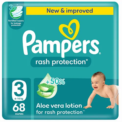 Pampers Baby Diapers Jumbo Pack Size 3 , 68 Pcs Upto 10kg Pampers Baby Diapers Jumbo Pack Size 3 , 68 Pcs Upto 10kg - الصورة 1