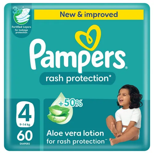Pampers Baby Diapers Jumbo Pack Size 4 , 60 Pcs Upto 14kg Pampers Baby Diapers Jumbo Pack Size 4 , 60 Pcs Upto 14kg - الصورة 1