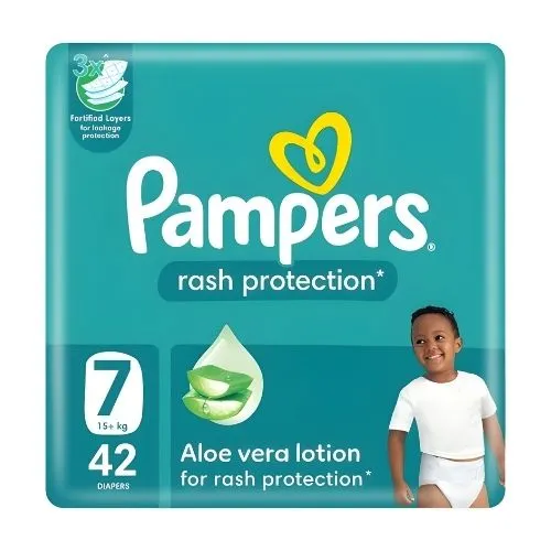 Pampers Baby Diapers Jumbo Pack Size 7, 42 Pcs +15kg Pampers Baby Diapers Jumbo Pack Size 7, 42 Pcs +15kg - الصورة 1