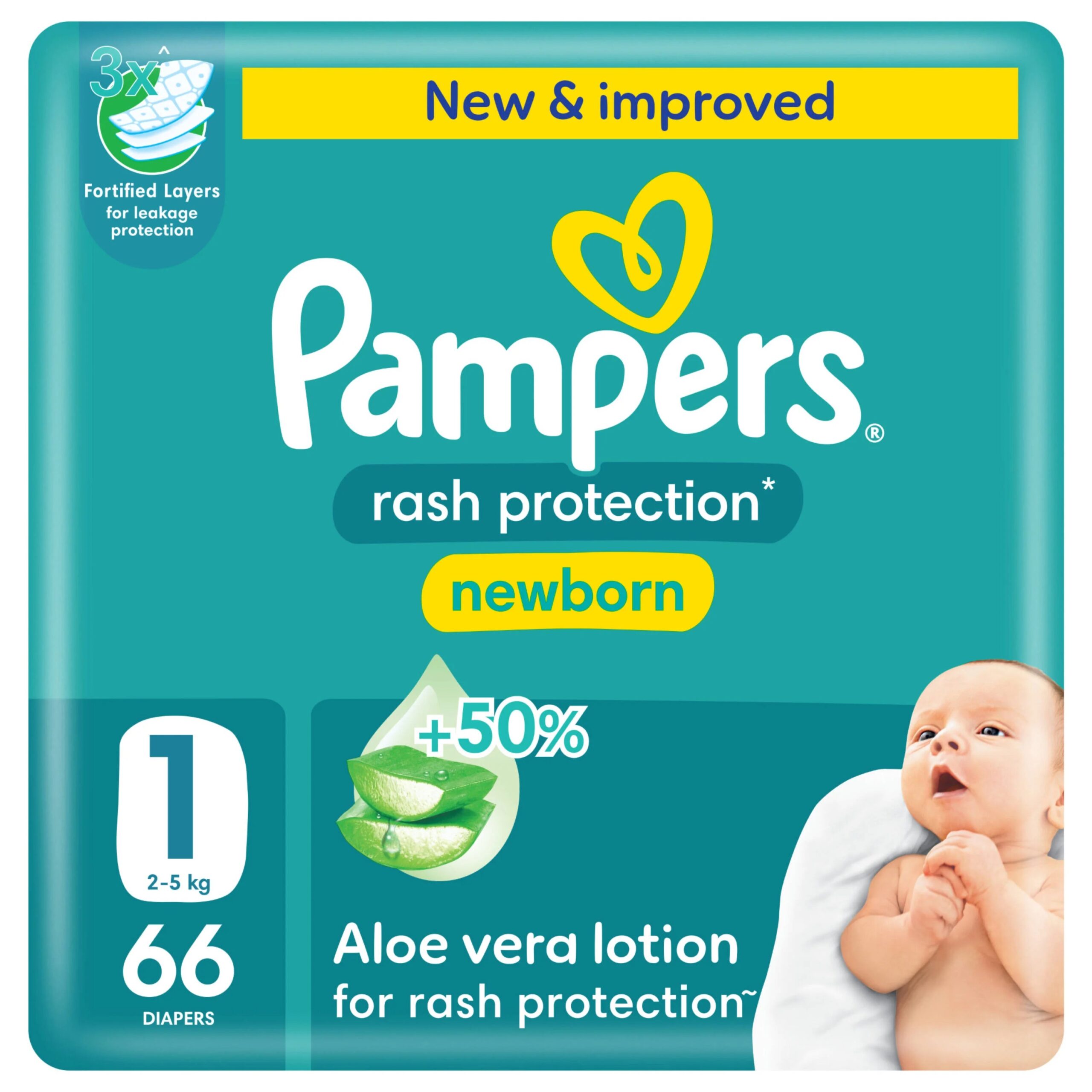 Pampers Baby Diapers Value Pack Size 1 , 66 Pcs Upto 5kg 1 Pampers Baby Diapers Value Pack Size 1 , 66 Pcs Upto 5kg - الصورة 1