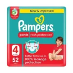 Pampers Rash Protection Diaper Pants With Aloe Vera Cream, Size 4, 52 pcs