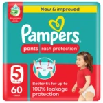 Pampers Rash Protection Diaper Pants With Aloe Vera Cream, Size 5, 60 pcs