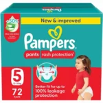 Pampers Rash Protection Diaper Pants With Aloe Vera Cream, Size 5, 72 pcs