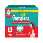 Pampers Rash Protection Diaper Pants With Aloe Vera Cream, Size 5, 96 pcs