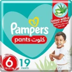 Pampers Rash Protection Diaper Pants With Aloe Vera Cream, Size 6, 19 pcs
