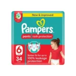 Pampers Rash Protection Diaper Pants With Aloe Vera Cream, Size 6, 34 pcs