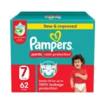 Pampers Rash Protection Diaper Pants With Aloe Vera Cream, Size 7, 62 pcs