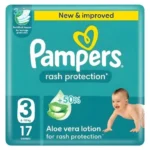 Pampers Rash Protection Size 3 Medium 17 pcs Upto 10kg