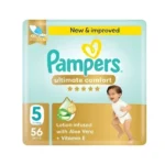 Pampers Ultimate Comfort Diapers with Aloe Vera Cream, Size 5, 56 pcs