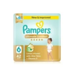 Pampers Ultimate Comfort Diapers with Aloe Vera Cream, Size 6, 42 pcs