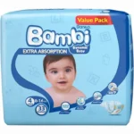 Sanita Bambi Extra Absorption Diapers, Size 4, 33 pcs