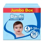 Sanita Bambi Extra Absorption Diapers, Size 4, 96 pcs