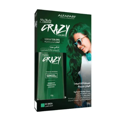 Alfaparf Alta Moda Ammonia and Peroxide-Free Temporary Hair Color - Ice Green, 120g Alfaparf Alta Moda Ammonia and Peroxide-Free Temporary Hair Color - Ice Green, 120g - Image 1
