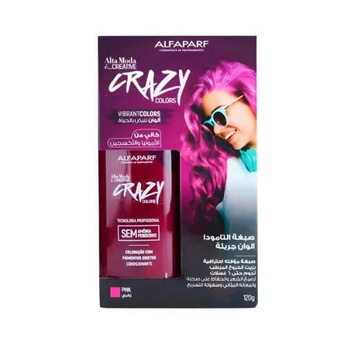 Alfaparf Alta Moda Ammonia and Peroxide-Free Temporary Hair Color - Pink, 120g Alfaparf Alta Moda Ammonia and Peroxide-Free Temporary Hair Color - Pink, 120g - Image 1