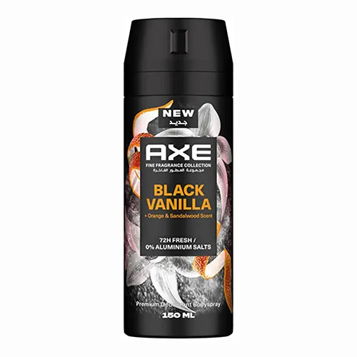 Axe Deodorant Body Spray, Black Vanilla for Men, 150ml Axe Deodorant Body Spray, Black Vanilla for Men, 150ml - Image 1