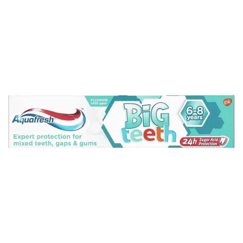 Big Teeth Kids Toothpaste 6-8 Years - Aquafresh, 50ml Big Teeth Kids Toothpaste 6-8 Years - Aquafresh, 50ml - Image 1