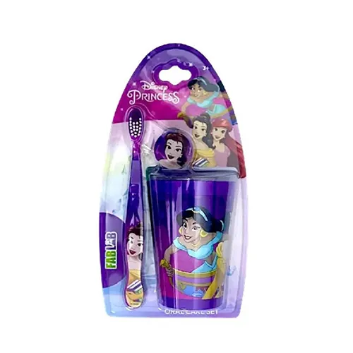 Disney FabLab Kids Soft Toothbrush with Cup, Princess Disney FabLab Kids Soft Toothbrush with Cup,Princess - Image 1