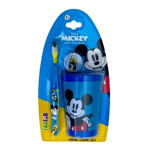 Disney FabLab Kids Soft Toothbrush with Cup,Mickey Disney FabLab Kids Soft Toothbrush with Cup,Mickey - الصورة 1
