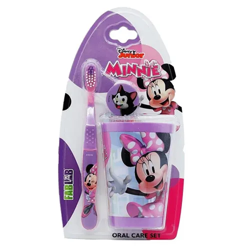 Disney FabLab Kids Soft Toothbrush with Cup,Minnie Disney FabLab Kids Soft Toothbrush with Cup,Minnie - Image 1