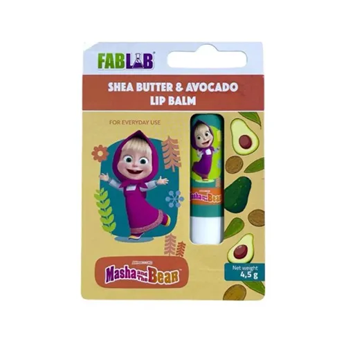 FabLab Masha & Bear Shea Butter & Avocado Lip Balm - 4.5g FabLab Masha & Bear Shea Butter & Avocado Lip Balm - 4.5g - Image 1