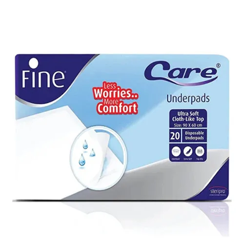 Fine Care Underpads Ultra Soft, Size 60 x 90 cm, 20 pcs Fine Care Underpads Ultra Soft, Size 60 x 90 cm, 20 pcs - Image 1