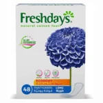 Fresh Days Natural Cotton Feel Feminine Pantyliners Unscented Long, 48 pcs