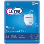 Lifree Adult Diaper Pants For Normal Incontinence, Compressed, Slim Small, 22 pcs