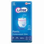 Lifree Adult Diaper Pants For Normal Incontinence, Compressed, Slim XLL,14 pcs