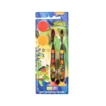 Nickelodeon FabLab Kids Soft 2 Toothbrush with Lid,Turtles