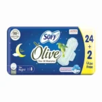 Sofy Olive Oil Moisturizer Cotton Pads, Slim, Night , 24 pcs (+2 free)