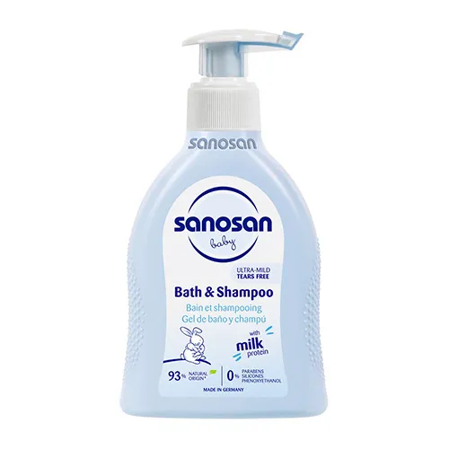 Sanosan Baby Bath and Shampoo, 200ml 2 سانوسان شامبو وغسول للاستحمام للأطفال ، 200 مل - الصورة 1